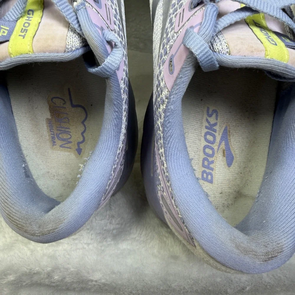 Brooks Ghost 14 Running Shoes Women 11 Purple Lavender Silver 1203561B566